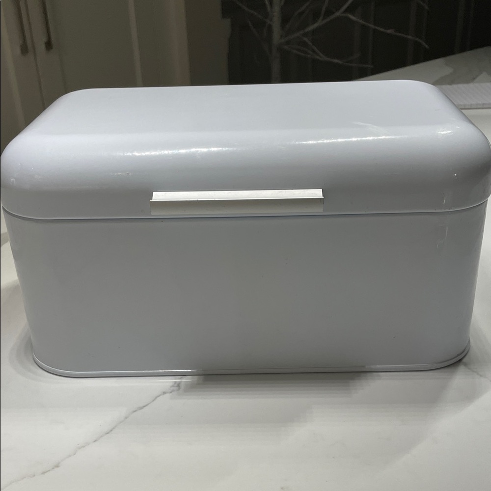 Now Design Sleek White Metal Kitchen Storage Box